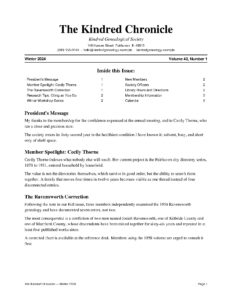 Kindred Chronicle — Winter 2024