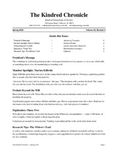 Kindred Chronicle — Spring 2025
