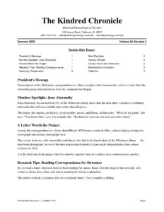 Kindred Chronicle — Summer 2025